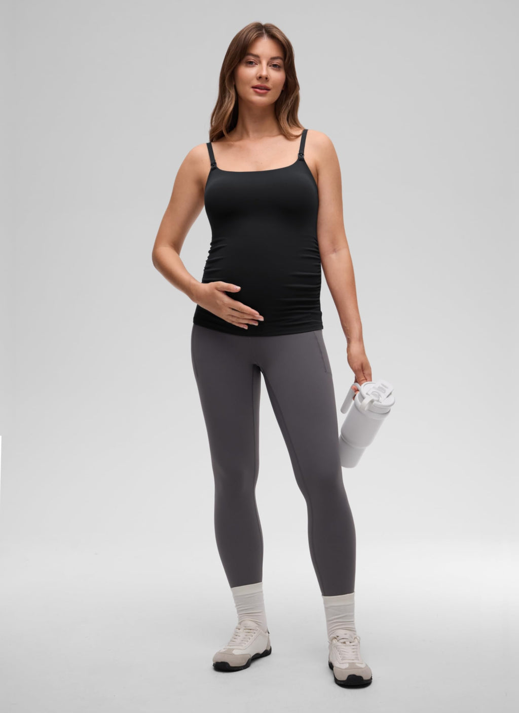 Maternity Nursing Tank Tops Black Medium