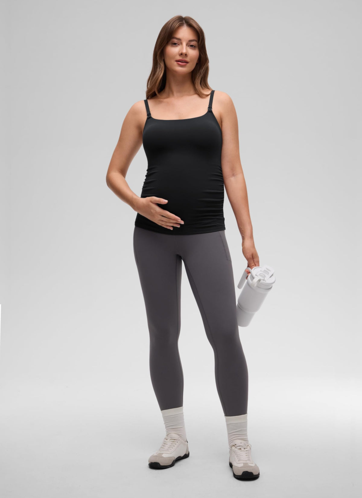 Maternity Nursing Tank Tops Black Medium