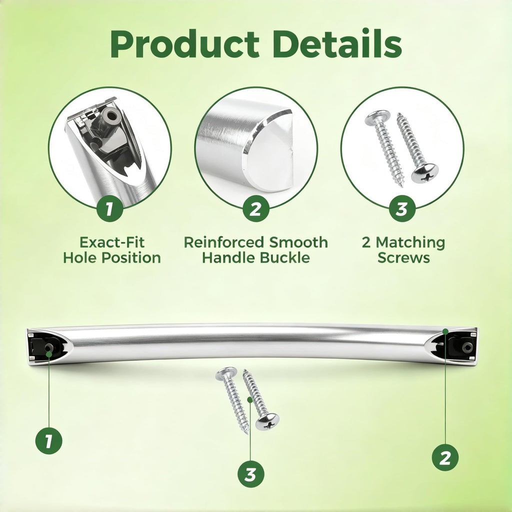 NEW Upgraded ME19R7041FS ME16A4021AS Microwave Door Handles Silver