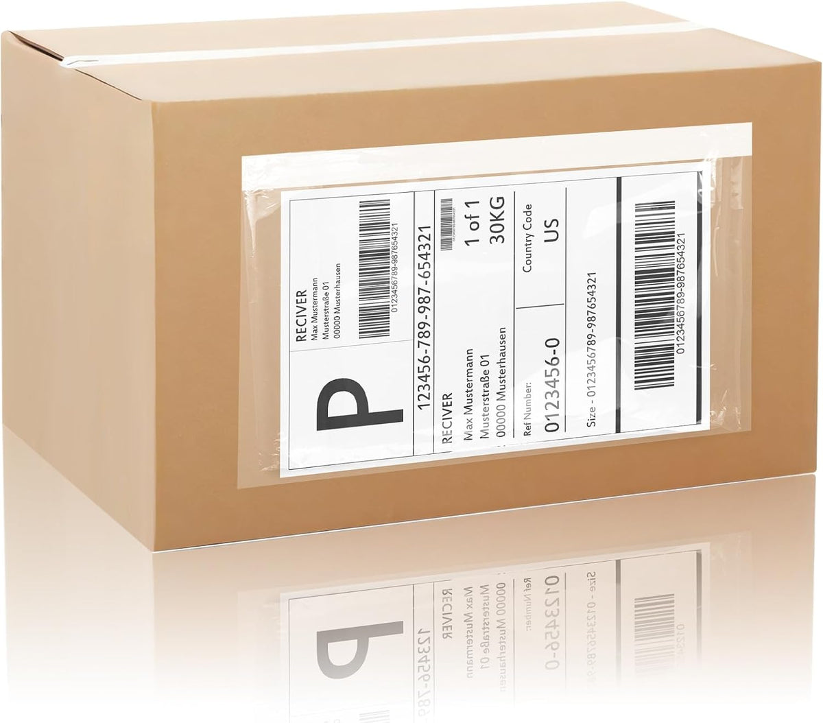 6" x 9" Shipping Label Sleeves Plastic Envelopes Self-Adhesive Top Loading Packing List Envelopes, Clear Mailing