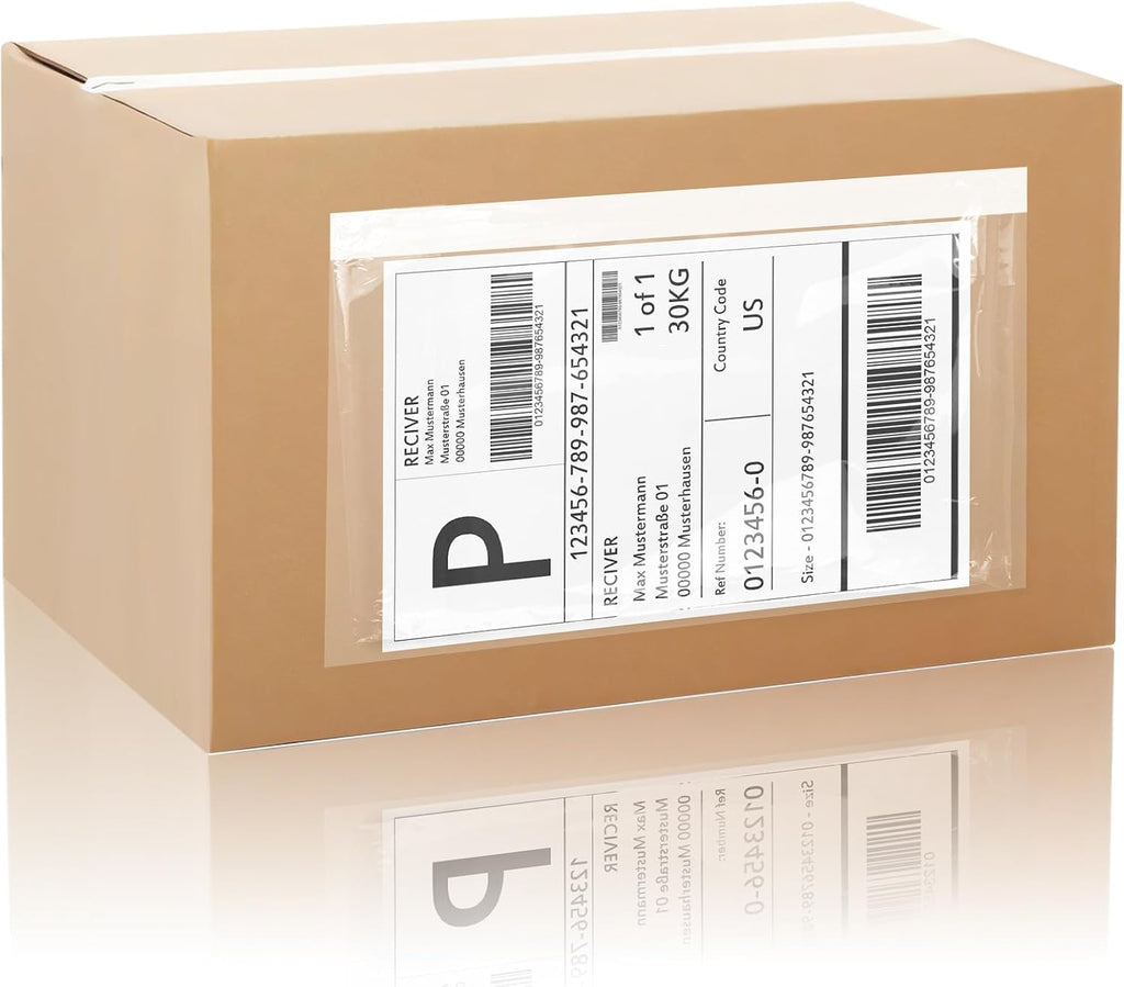 6" x 9" Shipping Label Sleeves Plastic Envelopes Self-Adhesive Top Loading Packing List Envelopes, Clear Mailing