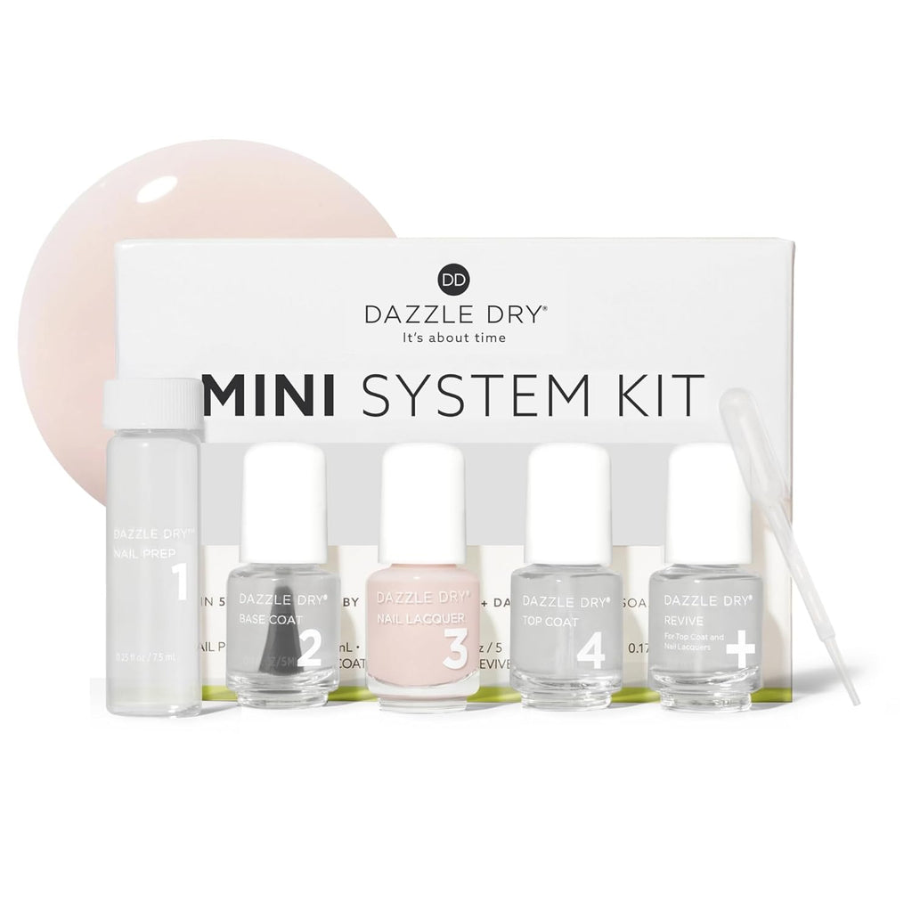 Mini Kit 4 Step System - Rose Quartz, a light peach blossom with pink blush. Semisheer cream. (5 Piece Kit / 5