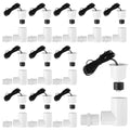 12 Pcs SS2 L-Shape AC Float Switches, 3/4" Adapter, 6ft Wire for HVAC