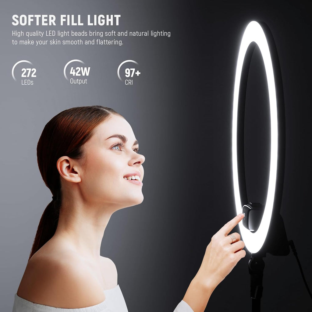 Advanced 18" LED Ring Light with Tripod Stand Phone Holder