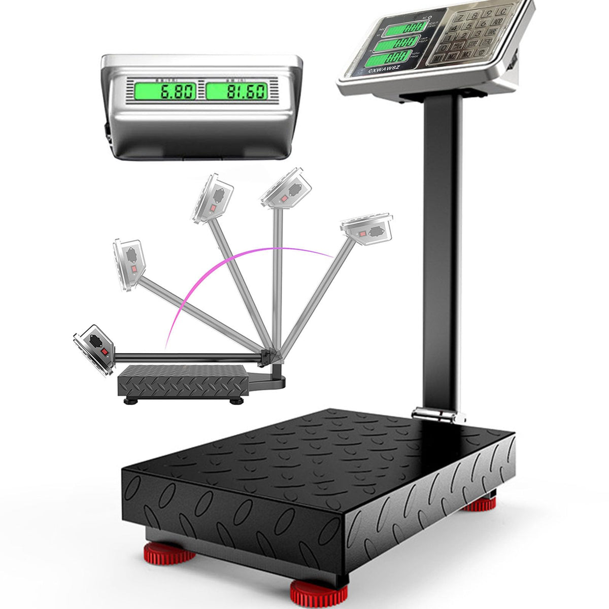 660lb Industrial Platform Scale, Digital Scale, 135° Rotate
