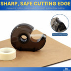 Tape Dispenser, Small Tape Dispenser, Handheld Tape Dispenser, 1 Inch Core, Translucent, Smoke/Plastic, 8 Pack