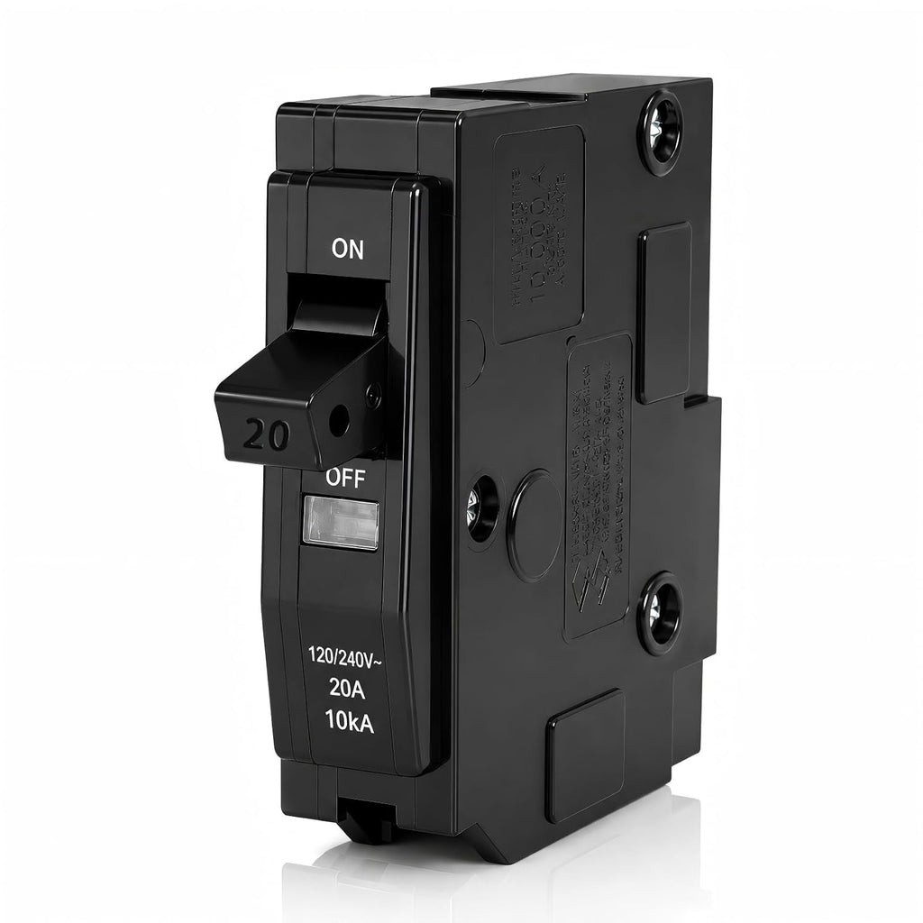 1-Pole 20 Amp Circuit Breaker, Compatible with QO120, for QO Load Centers | 120/240V AC, 10kAIC, Thermal Magnetic