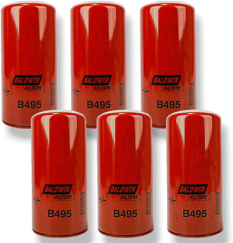 B495 Oil Filter, Lube Spin-on Replace LF3620 P552100 23518480 (6 pack)