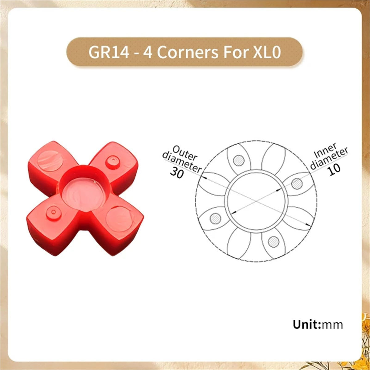 Spider Coupling Insert Star Type XL Model GR14-GR90 1Pcs(GR14)
