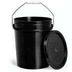 Black 5-Gallon Heavy-Duty Bucket with Airtight Lid, 1-Pack