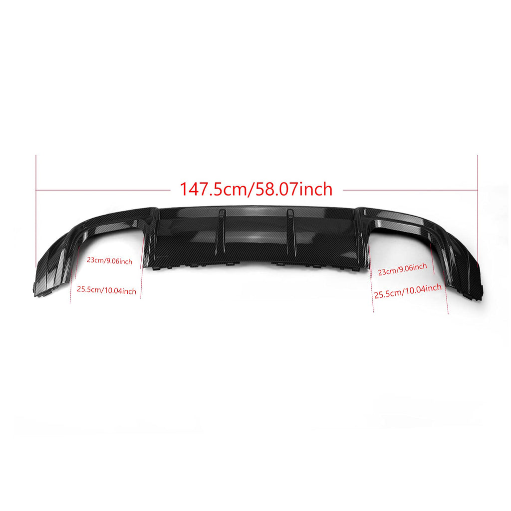 Rear Bumper Diffuser Lip Spoiler for Audi A3 S-Line S3 Sedan 2017-2020
