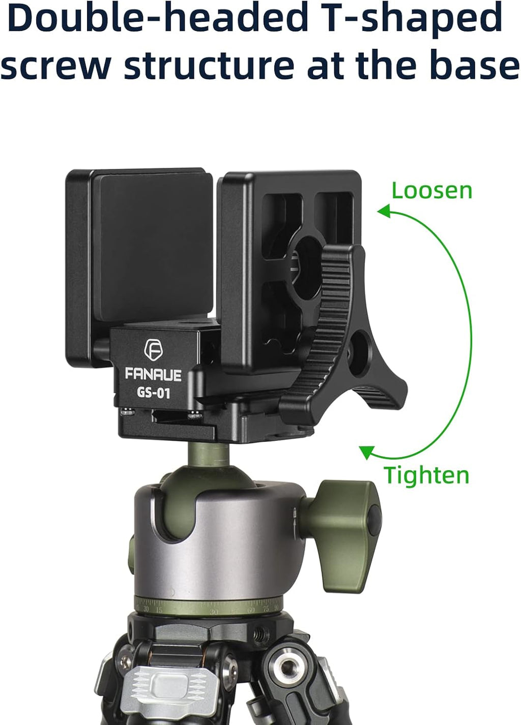 GS-01Arca Swiss Rifle Saddle Mount, Hunting Tripod Clamp with Quick Release Plate, Shooting Tripod Rest, Enhanced