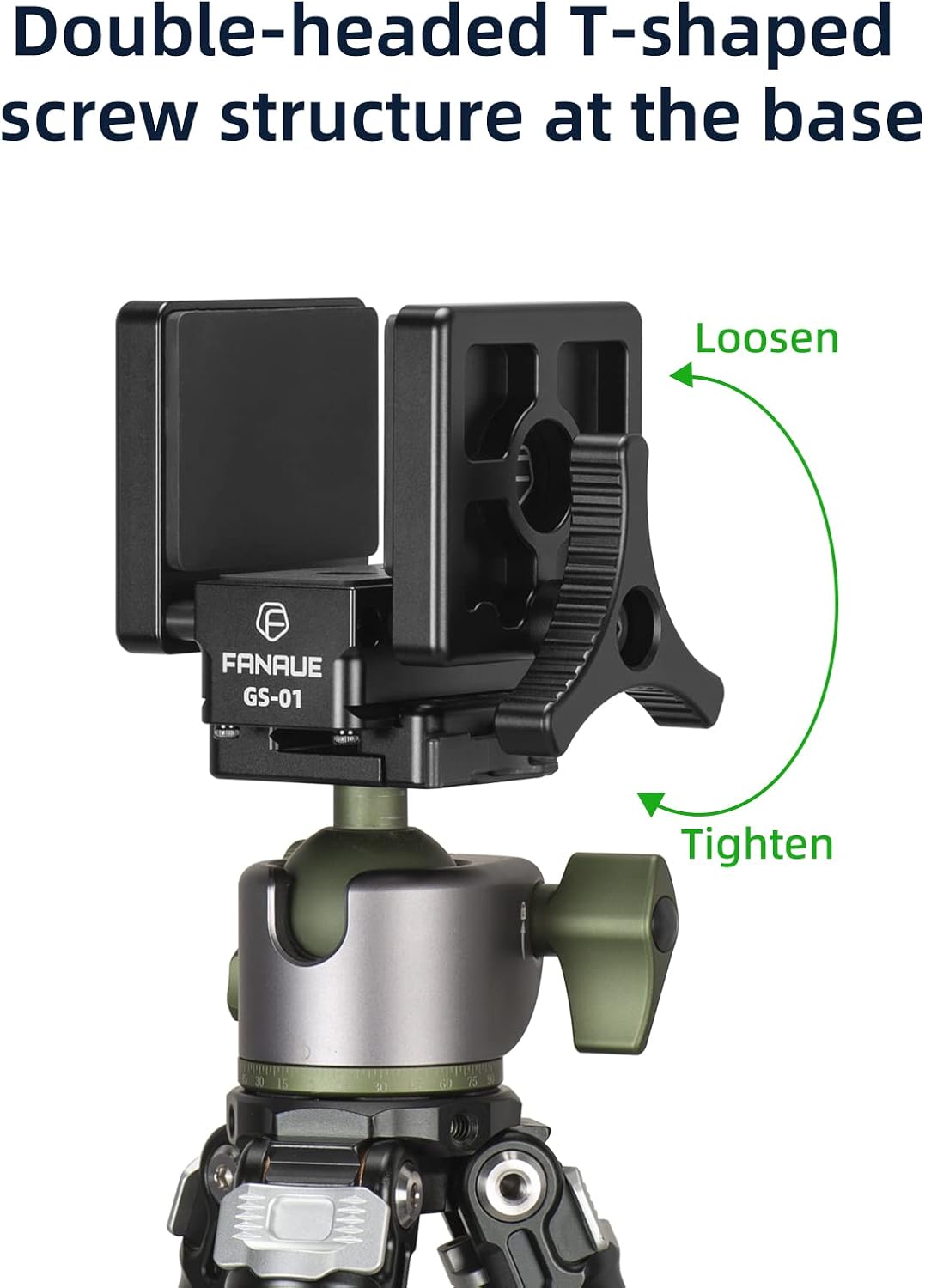 GS-01Arca Swiss Rifle Saddle Mount, Hunting Tripod Clamp with Quick Release Plate, Shooting Tripod Rest, Enhanced