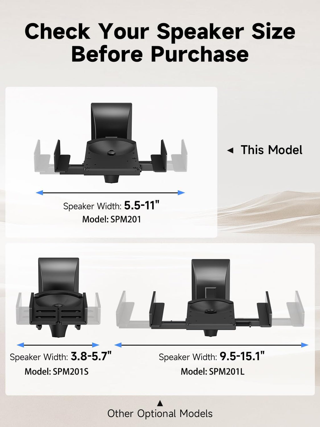 Speaker Wall Mount Adjustable for Large Bookshelf Speaker Mounts | Swivel Speaker Wall Mounts with Surround Sound