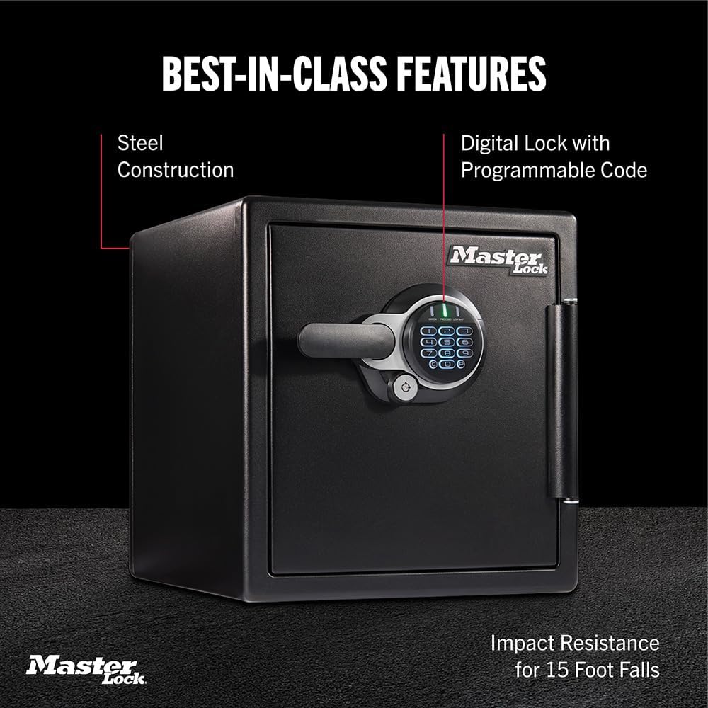 Black Premium 2-Hour Fireproof Safe with Digital Keypad, 1.2 cu-ft, STW123GTCML