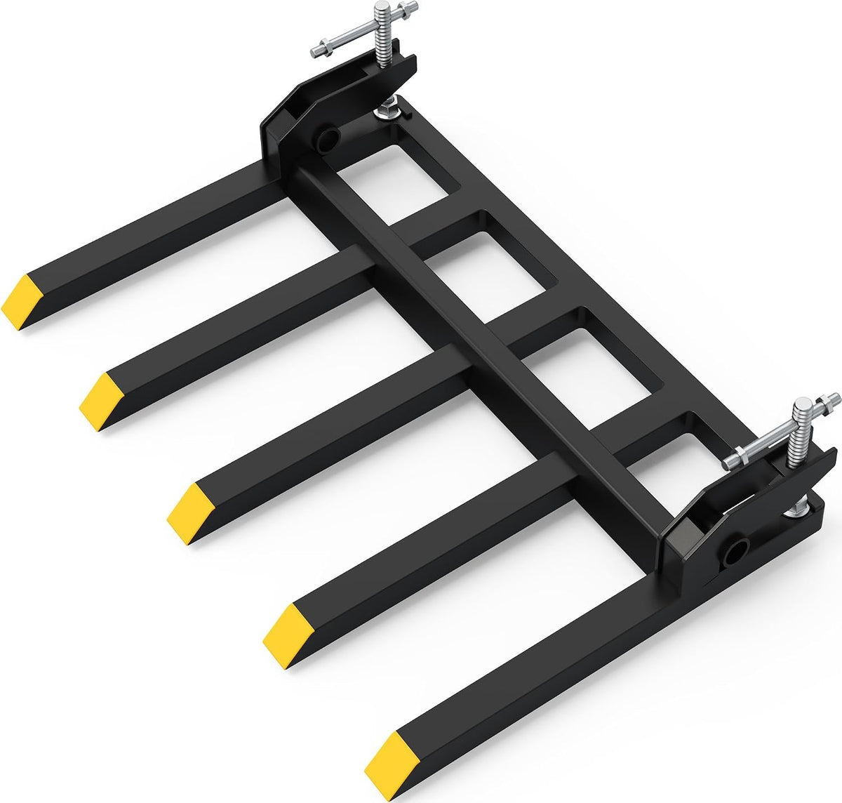 48" Clamp on Debris Forks 2500 lbs Loader Bucket Fork | Heavy duty clamp on pallet forks and debris forks attachments