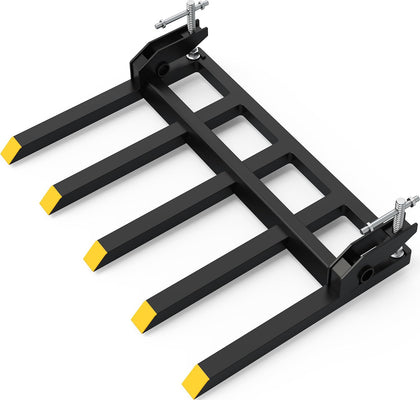 48" Clamp on Debris Forks 2500 lbs Loader Bucket Fork | Heavy duty clamp on pallet forks and debris forks attachments