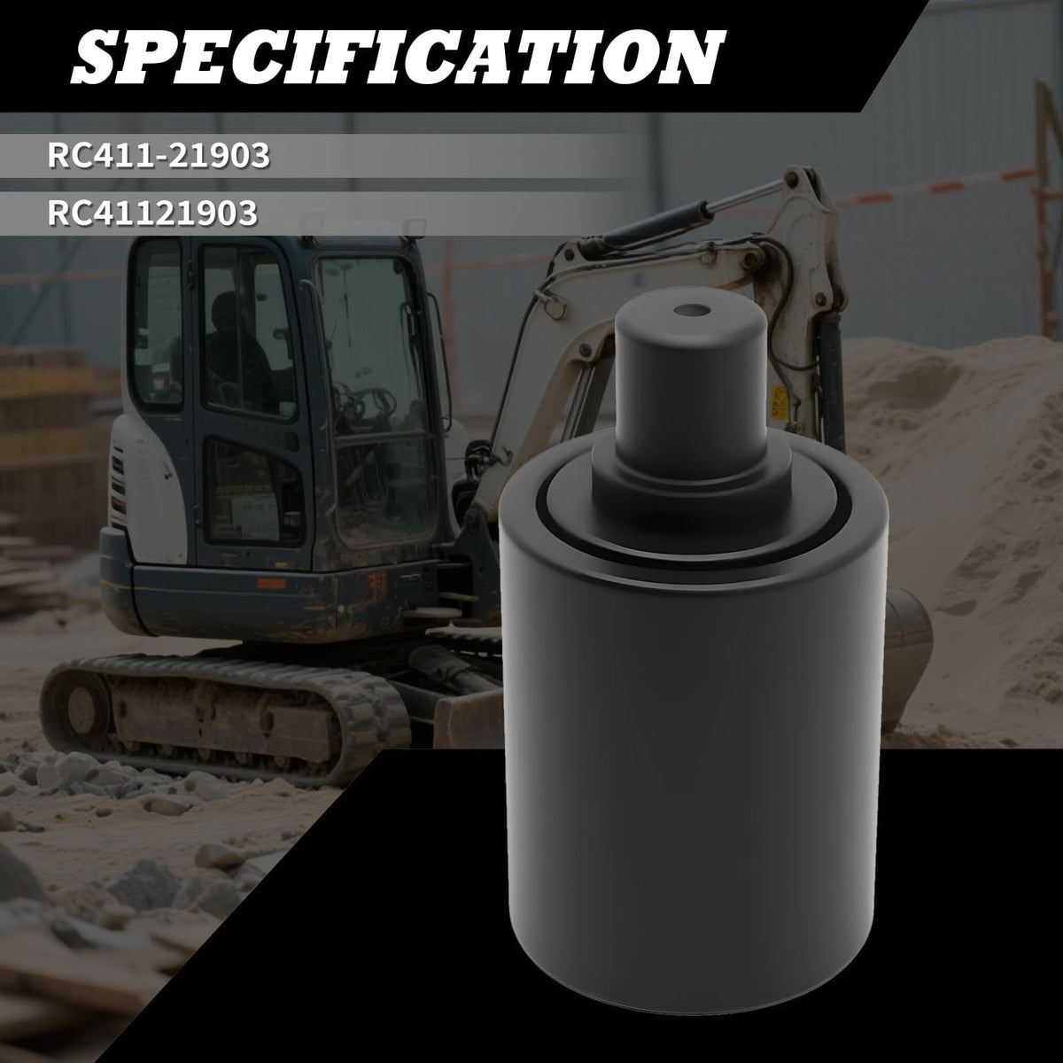 Jecoupoon Carrier Roller Top Roller Compatible with KX71-3 Excavator