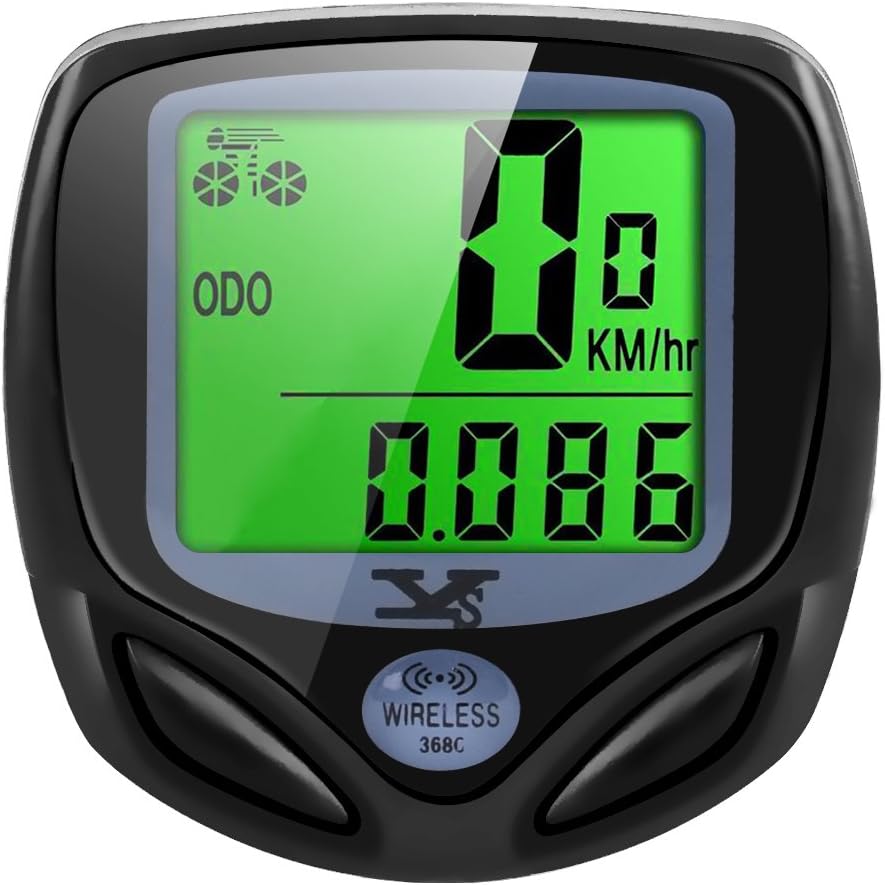 Bicycle Speedometer and Odometer Wireless Waterproof Cycle Bike Computer with LCD Display & Multi-Functions by YS