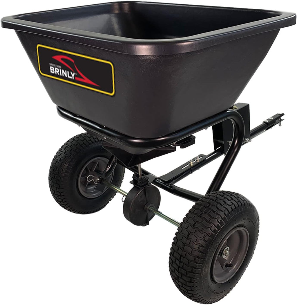 BS26BH-A Tow Behind Broadcast Spreader with Universal Hitch, 125 lb. - Flat Black