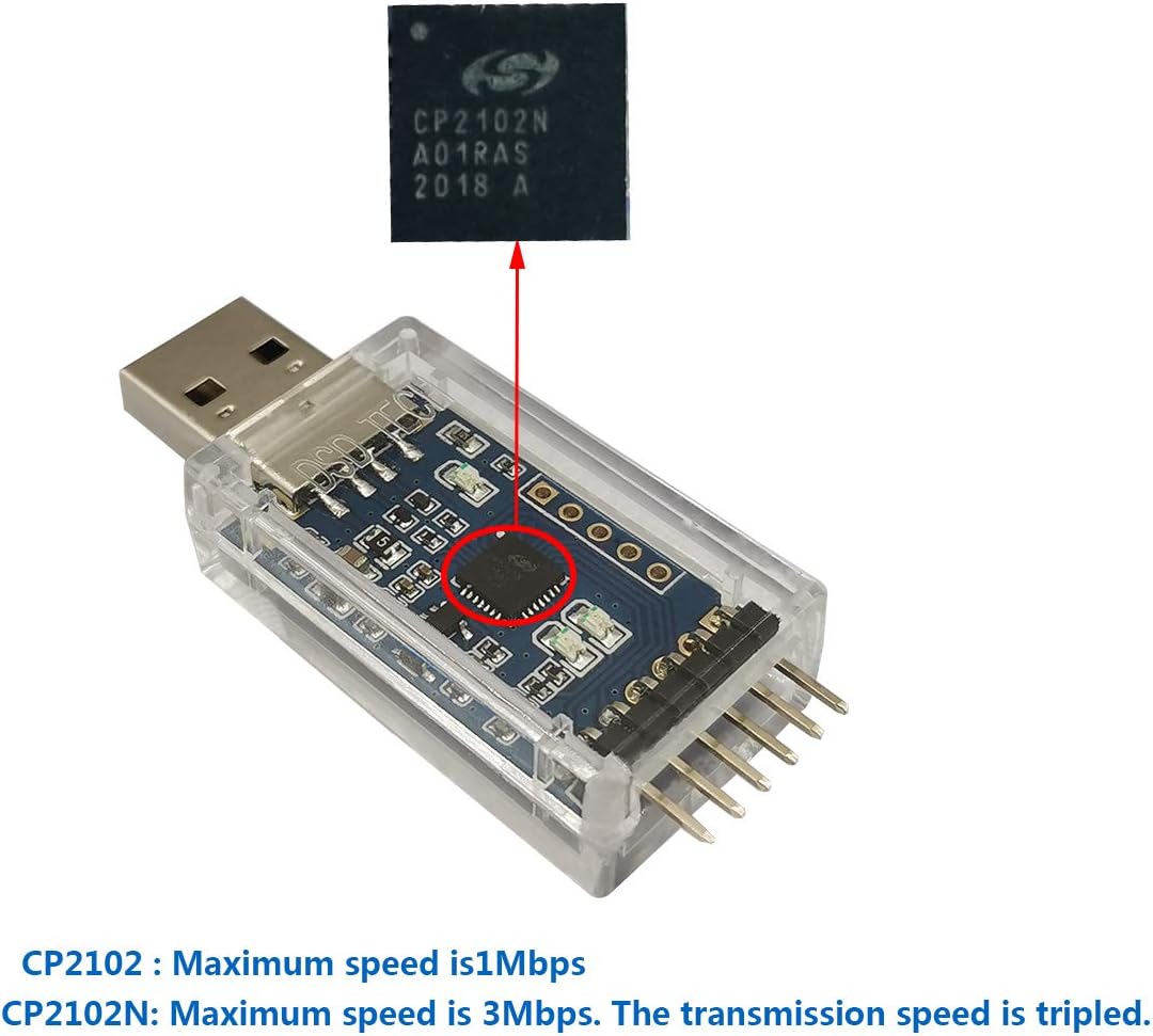 DSD TECH 2PCS USB to TTL Serial Adapter with CP2102 Chip Compatible with Windows 7,8,10,Linux,Mac OS X