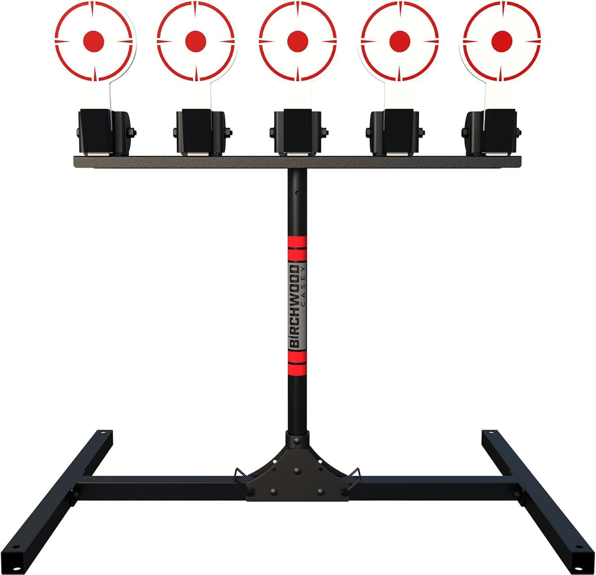 Spring Loaded Self-Resetting Metal Shooting Targets with Plate Rack