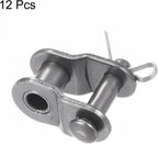 uxcell 12Pcs #25 Chain Offset Half Link Roller, 1/4" Pitch Carbon Steel, Standard Chain End Connector Split Links for 04C Chain
