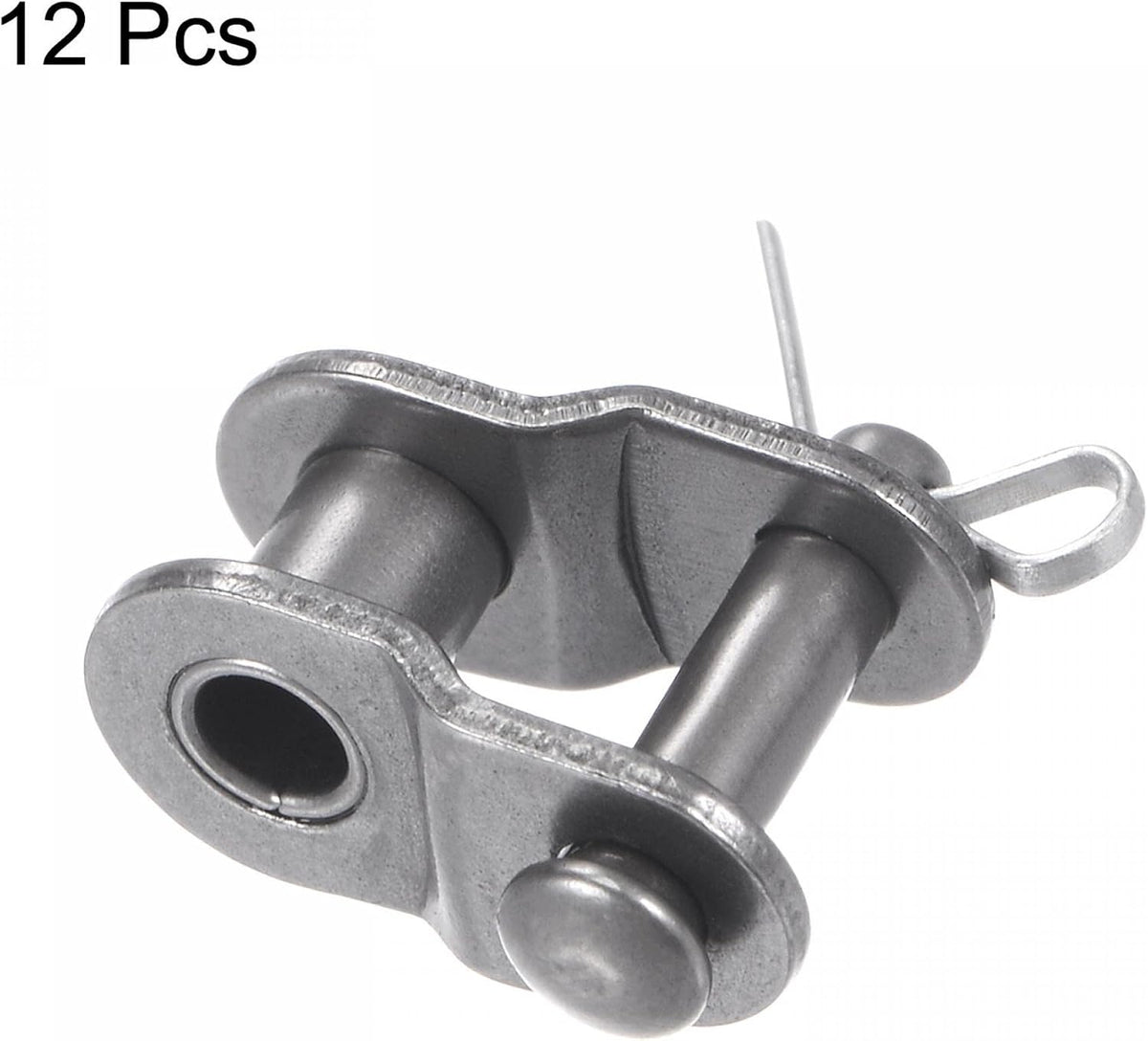 uxcell 12Pcs #25 Chain Offset Half Link Roller, 1/4" Pitch Carbon Steel, Standard Chain End Connector Split Links for 04C Chain