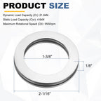 uxcell 2 Sets NTA2233 Thrust Needle Roller Bearings with Washers, ID 1-3/8"