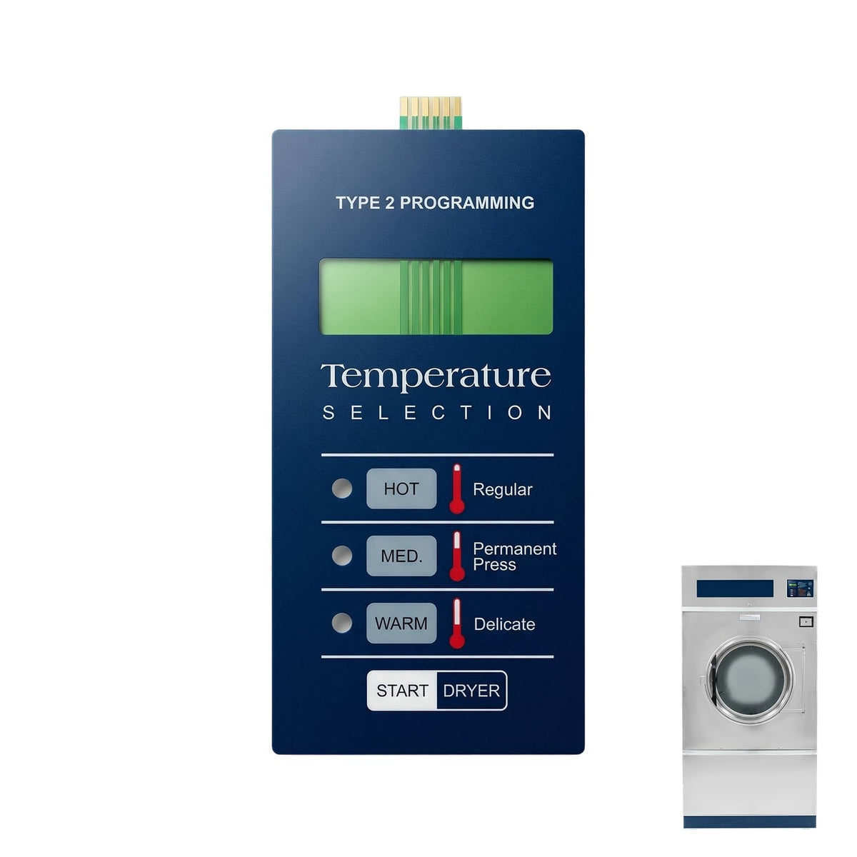 9801-058-005 Touchpad Control Panel for Dexter Dryer Blue 50Lb 80Lb 9801-058-005 Replacement