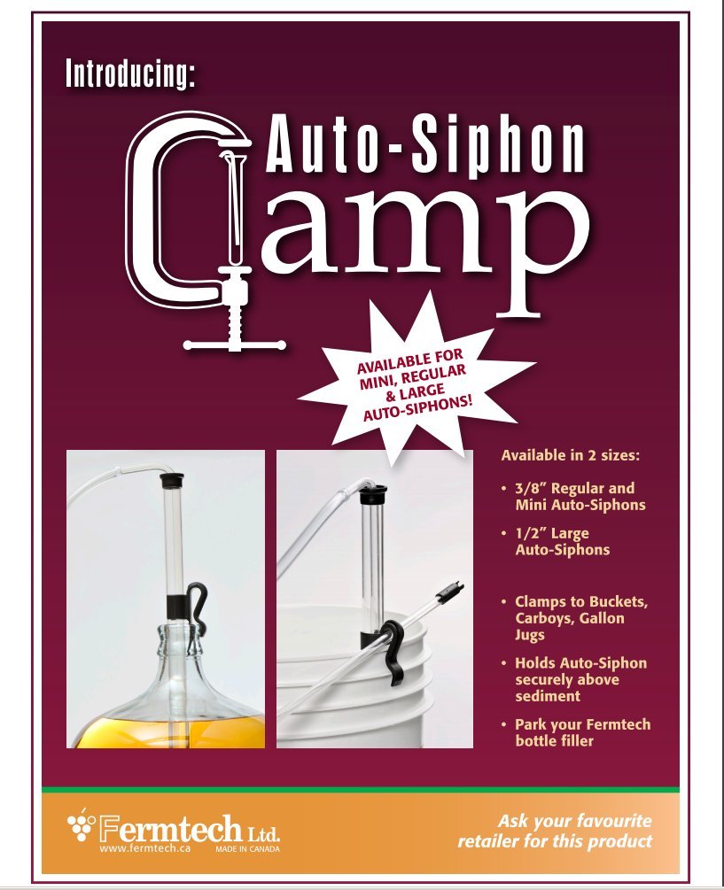 Auto Siphon Mini with 6 Ft of Food Safe Tubing & Clamp - Easy Home Brewing, Winemaking Kit, Complete System for Beer