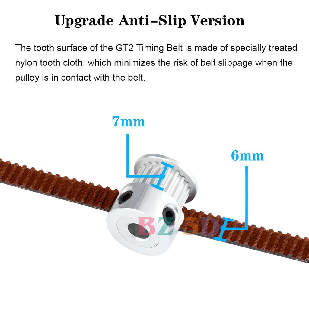 10 X 200mm GT2 Timing Belt,6mm Width GT2 Closed Loop Belt,Upgrade Nylon Tooth Surface Non-Slip Version for 3D Printer,CNC.