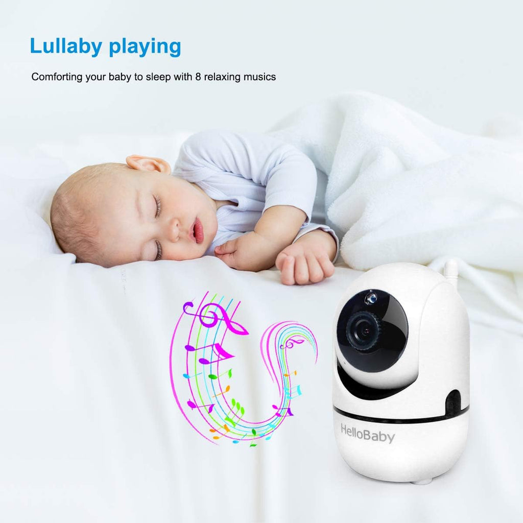 Baby Monitor with 2 Cameras and Audio, No WiFi, 3.2" Screen | Infrared Night Vision, Remote Pan/Tilt/Zoom Camera, ECO