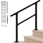 Hand Rails for Outdoor Steps,3 Step Stair Railing Kit