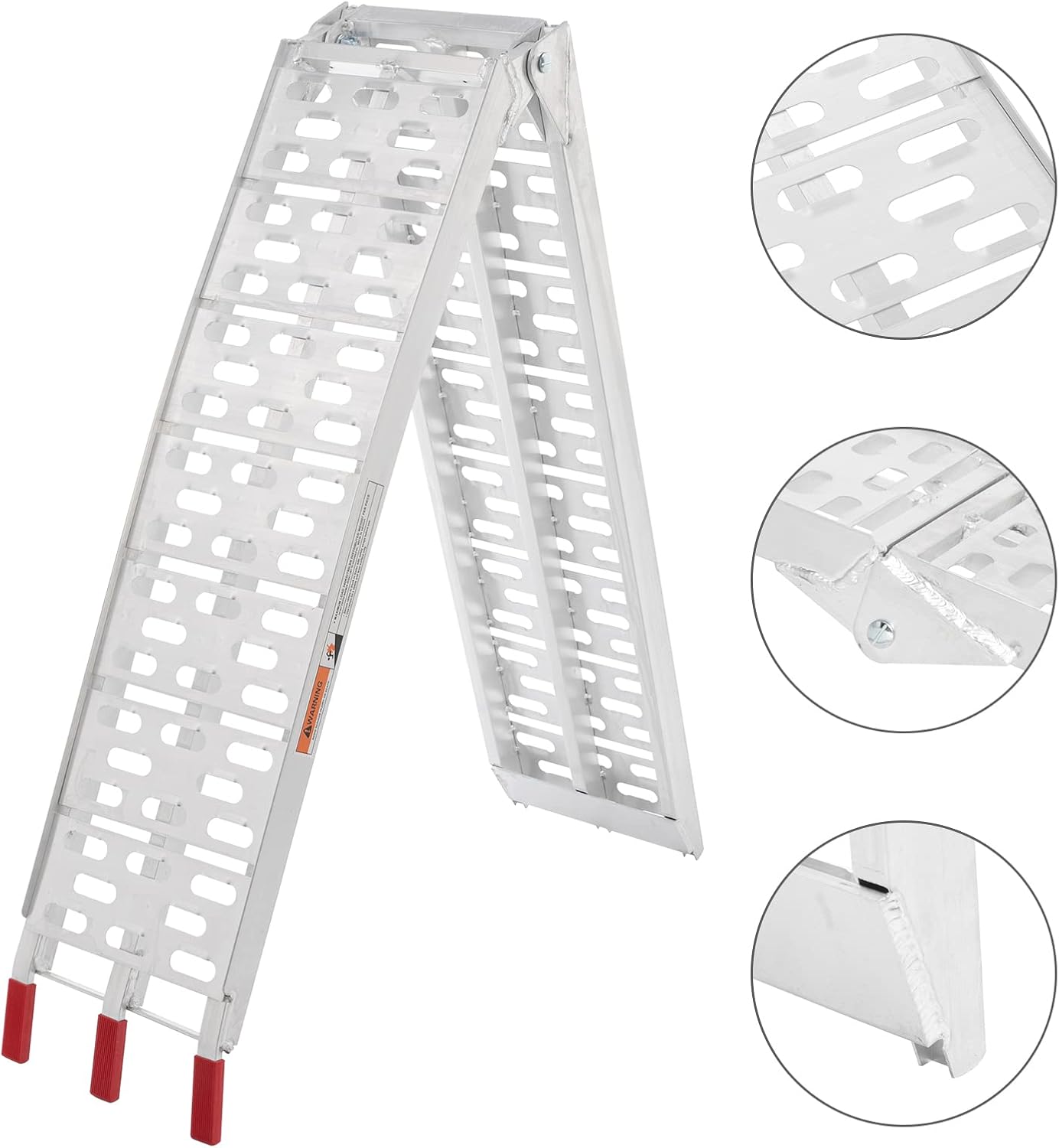 7.5 FT Aluminum Motorcycle Loading Ramps, 1500 lbs Capacity,2PC | Foldable Ramp for Loading Dirt Bikes, ATVs, Lawn