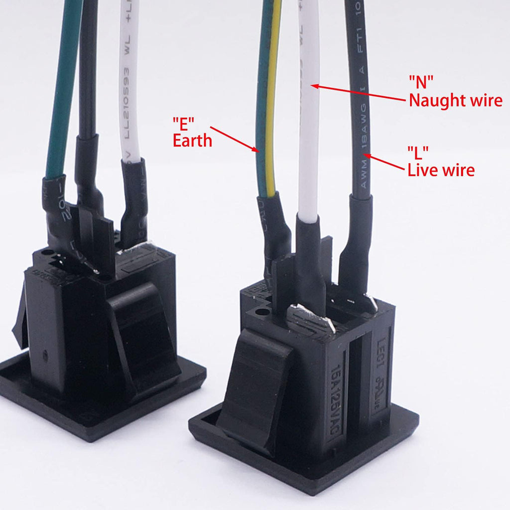 3Pcs 3 Pins US Power Socket Plug Panel 15A 125V AC Panel Mount Outlet Industrial Plug Female Connectors Adapter With