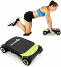 Slide Fit, Ab Roller Board with 4 Wheels, Automatic Rebound Abdominal Wheel for Core Workout, Ab Exercise Equipment