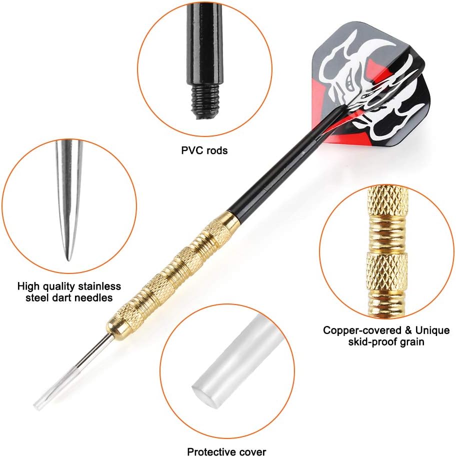 Metal Tip Darts, Steel Tip Darts, 14 Grams Professional Metal Darts, Darts Metal Tip Set, Metal Darts for Dartboard