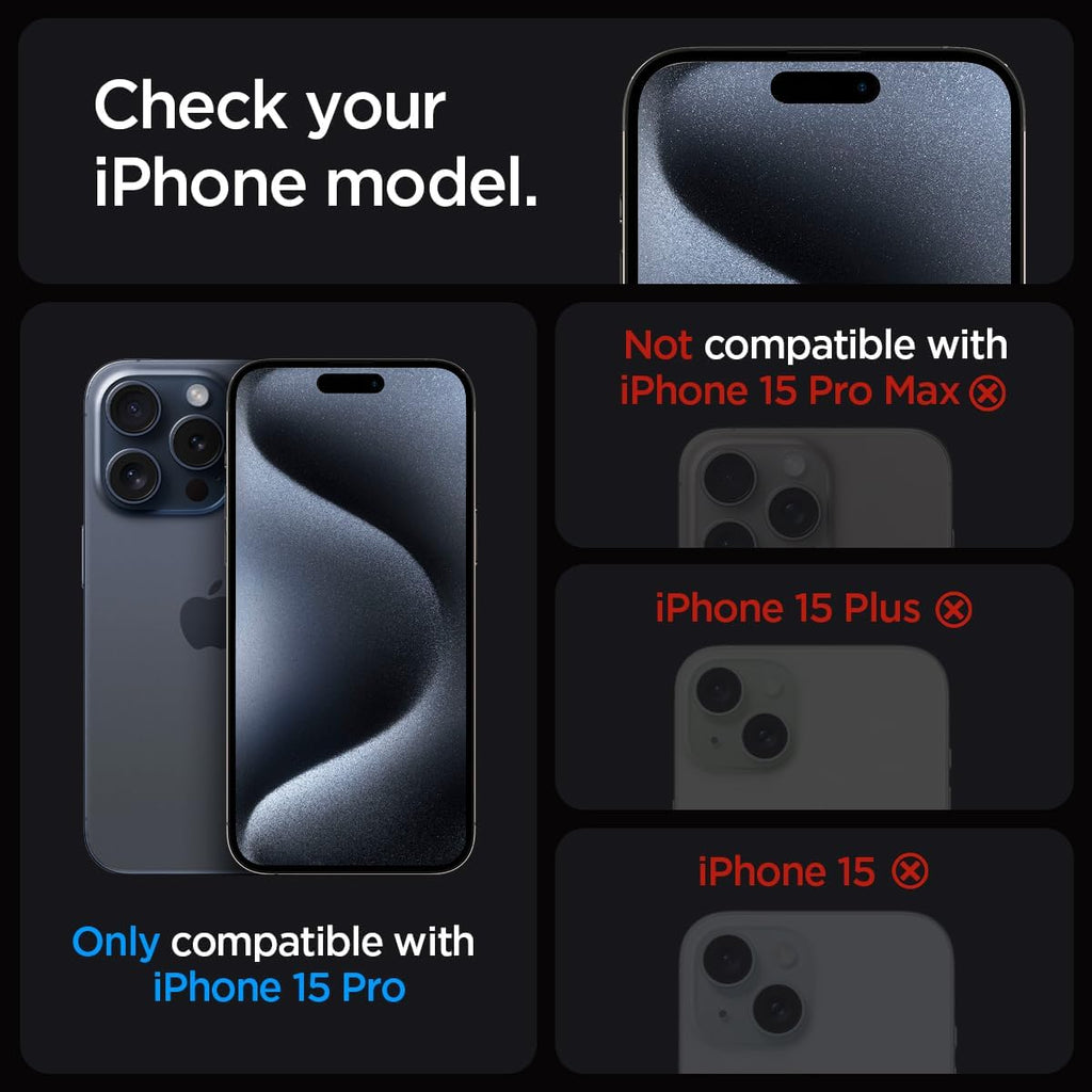 Tempered Glass Screen Protector [GlasTR EZ FIT] designed for iPhone 15 Pro [Case Friendly] - 2 Pack | 9H Hardness