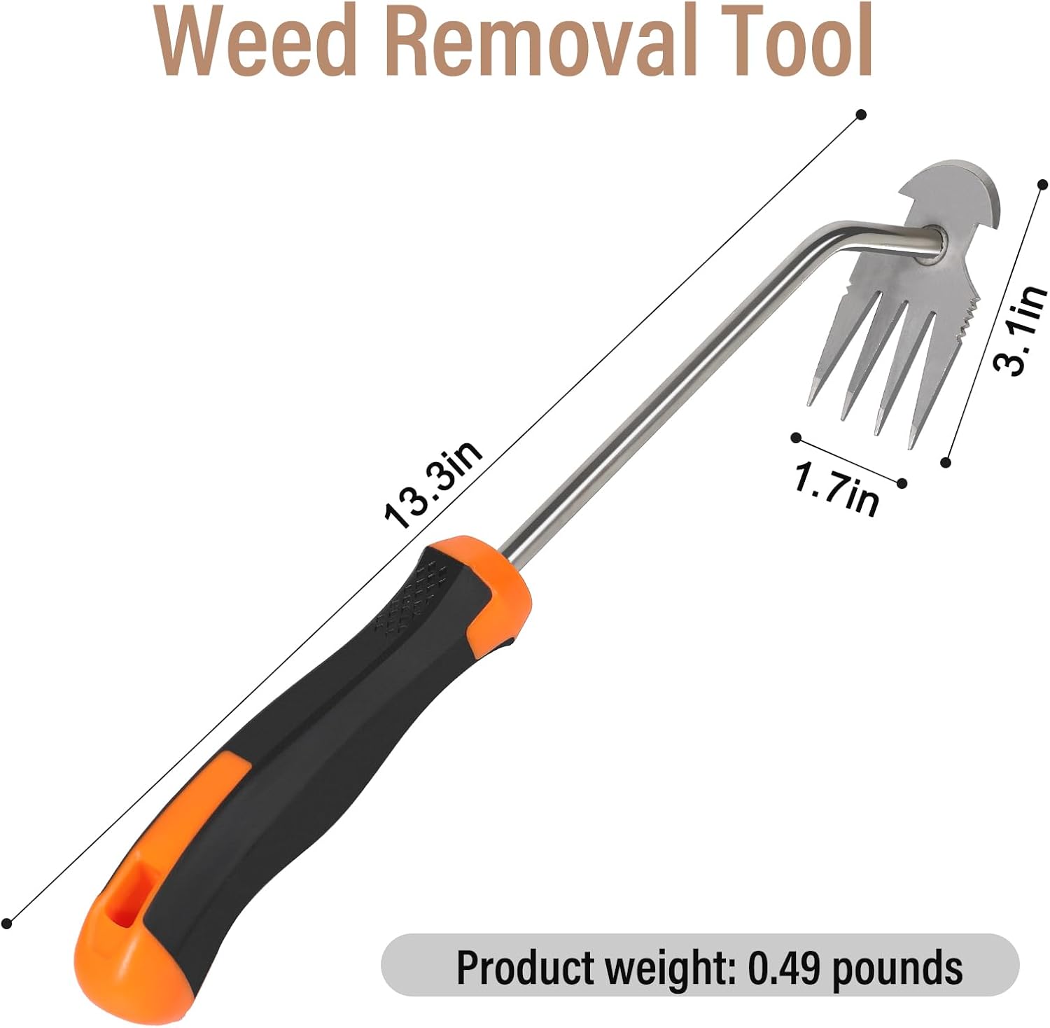 Weed Remover Tool,Garden Weed Tool, Portable Garden Weeding Tool for Vegetable Gardening Backyard Farm Planting &