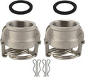 2PCS Cam and Groove Fitting, Aluminum, Type DC, 3" Dust Cap, with 2PCS Camlock Gasket Fitting (3“)