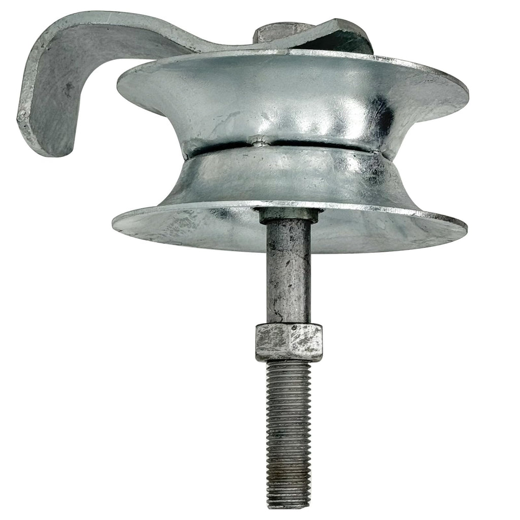 Sliding Gate Rollers 5" Steel Pipe Track Roller Galvanized for 1 5/8" Pipe Track (Pack of 2)