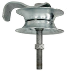 Sliding Gate Rollers 5" Steel Pipe Track Roller Galvanized for 1 5/8" Pipe Track (Pack of 2)