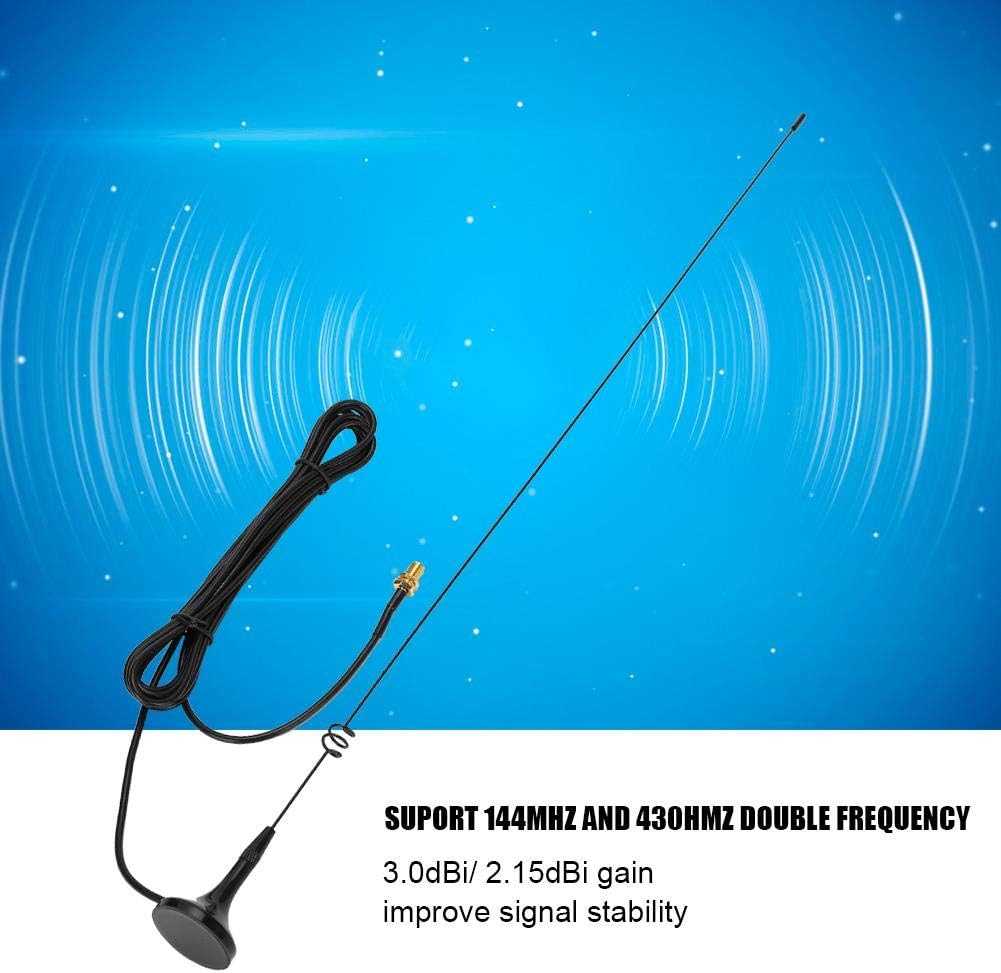 Car Antenna, UT-108 SMA-Female Dual Band High Gain Easy to Install, Magnetic Mount Antenna for Walkie Talkie