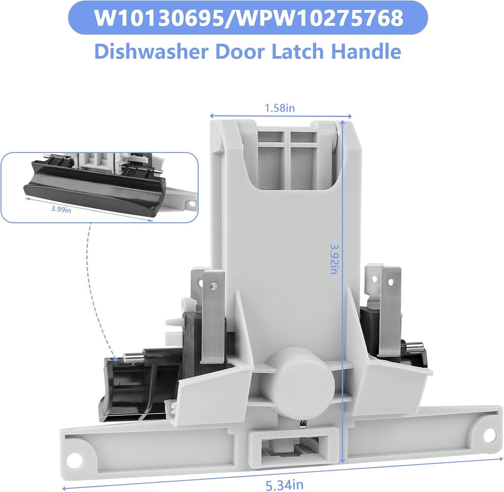 WPW10130695 Dishwasher Door Latch Handle Fit for Maytag Quiet Series 300
