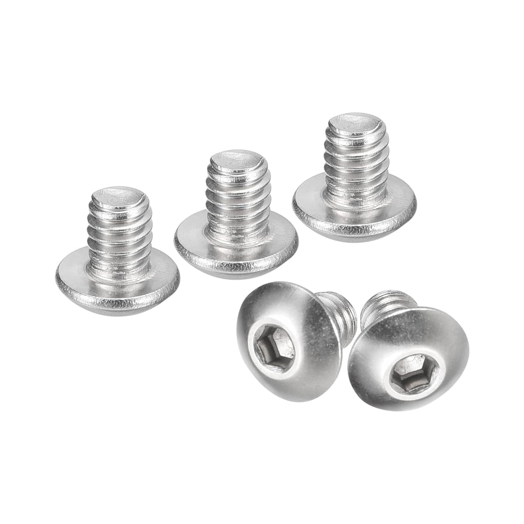 uxcell #8-32x1/4 Button Head Socket Screws, 100pcs Full Thread Hex Drive