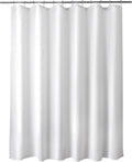 Waterproof Fabric Shower Curtain Liner Washable, Cloth Shower Liner with Magnets, White Shower Liner Soft Fabric