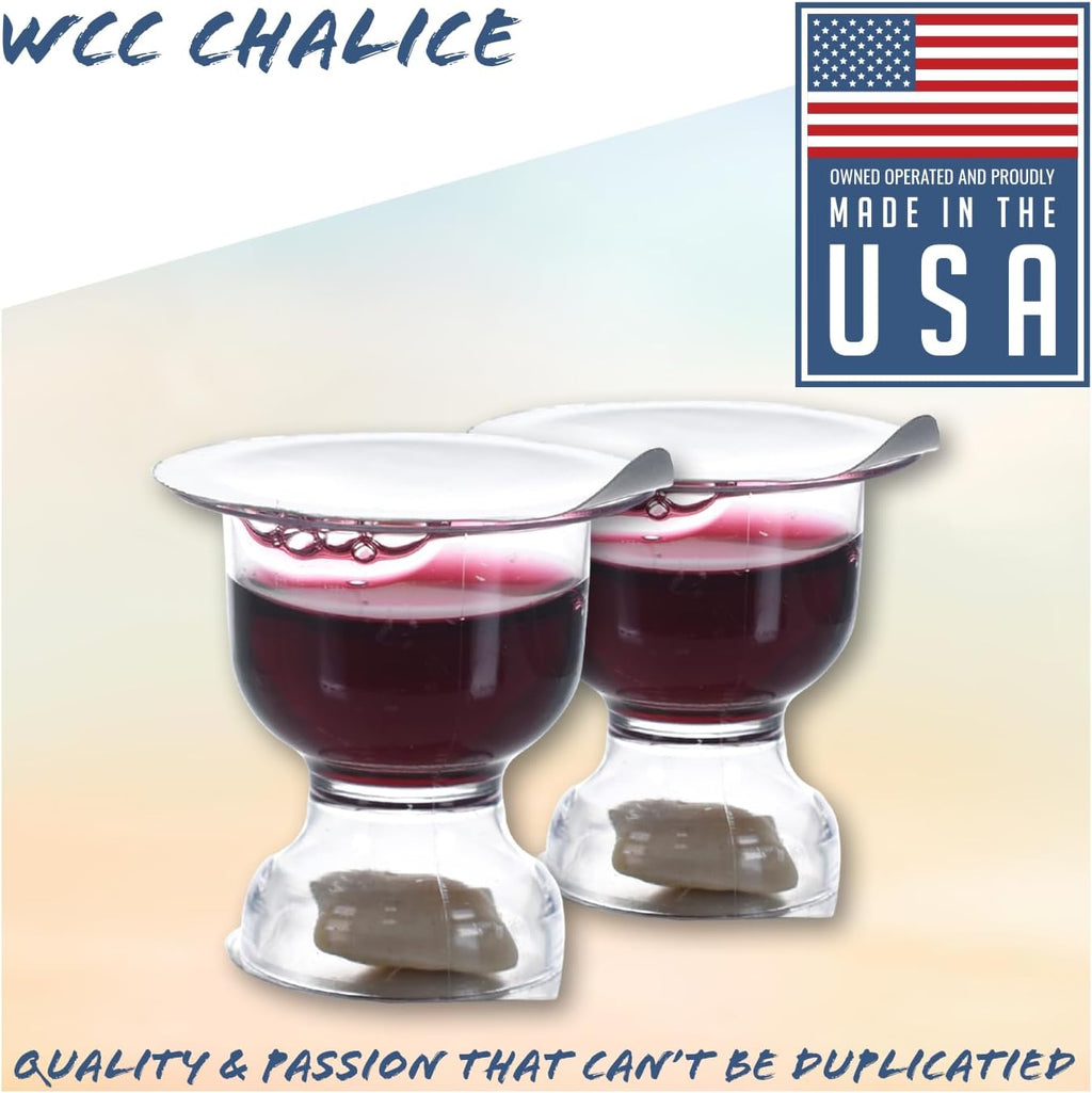 Chalice Prefilled Communion Cups 600 Count | Concord Grape Juice & Bread | Traditional, Easy-Open, Tray & Seatback