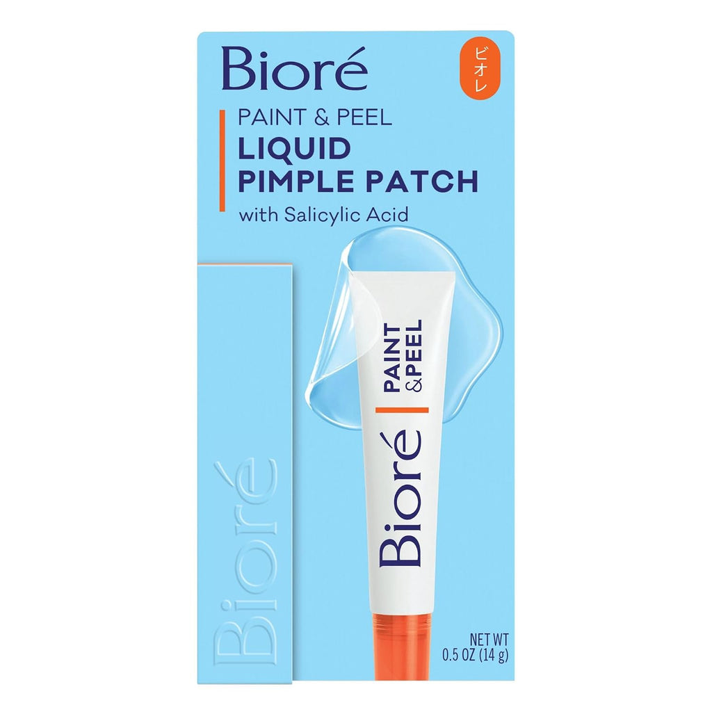 Biore Paint & Peel Liquid Pimple Patch Salicylic Acid Treatment, .5 fl oz | Invisible Acne Spot Treatment, Salicylic