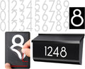 3 inch 30 Pcs Reflective Mailbox Numbers Stickers for Outside, Easy Installation with Prolonged Backing for and
